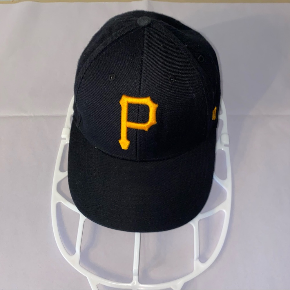 '47 Brand Pittsburgh Pirates Strapback Adjustable Hat Cap Black Cotton, MLB Hat